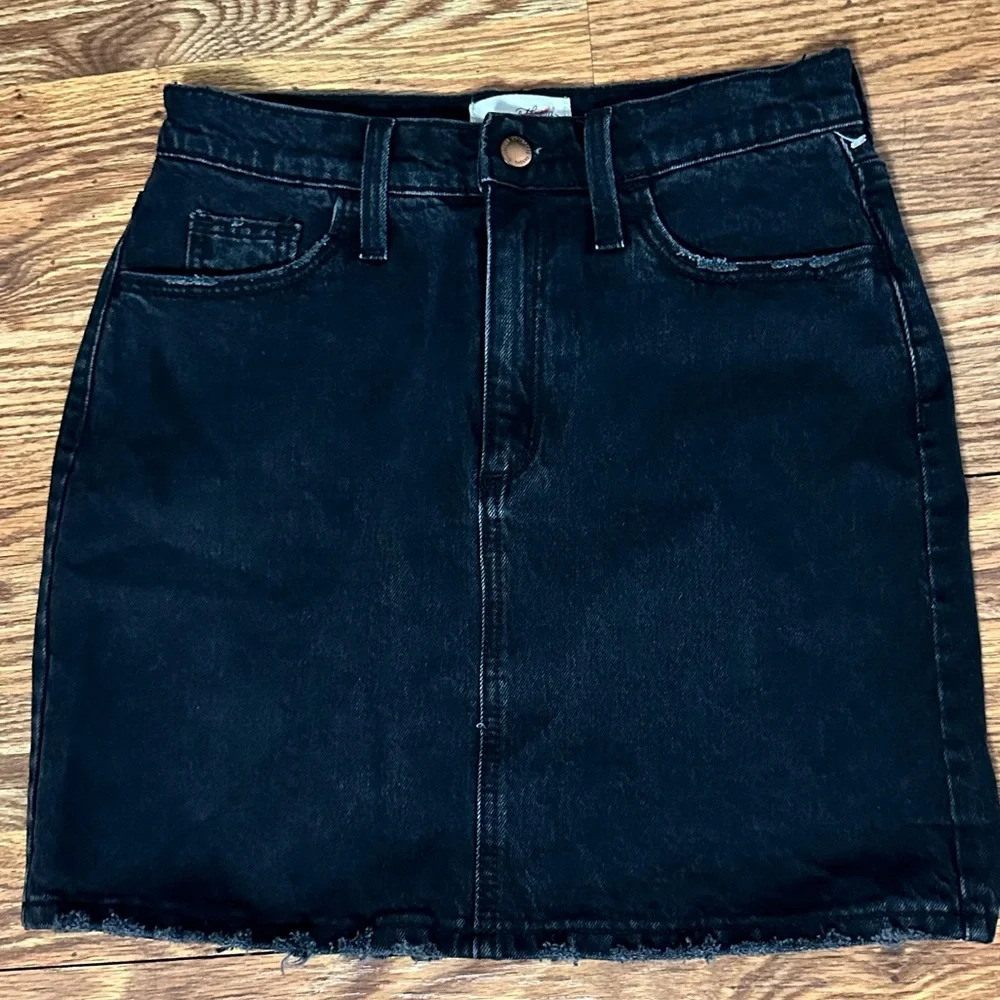 Universal Thread Black Denim Skirt, Size 0